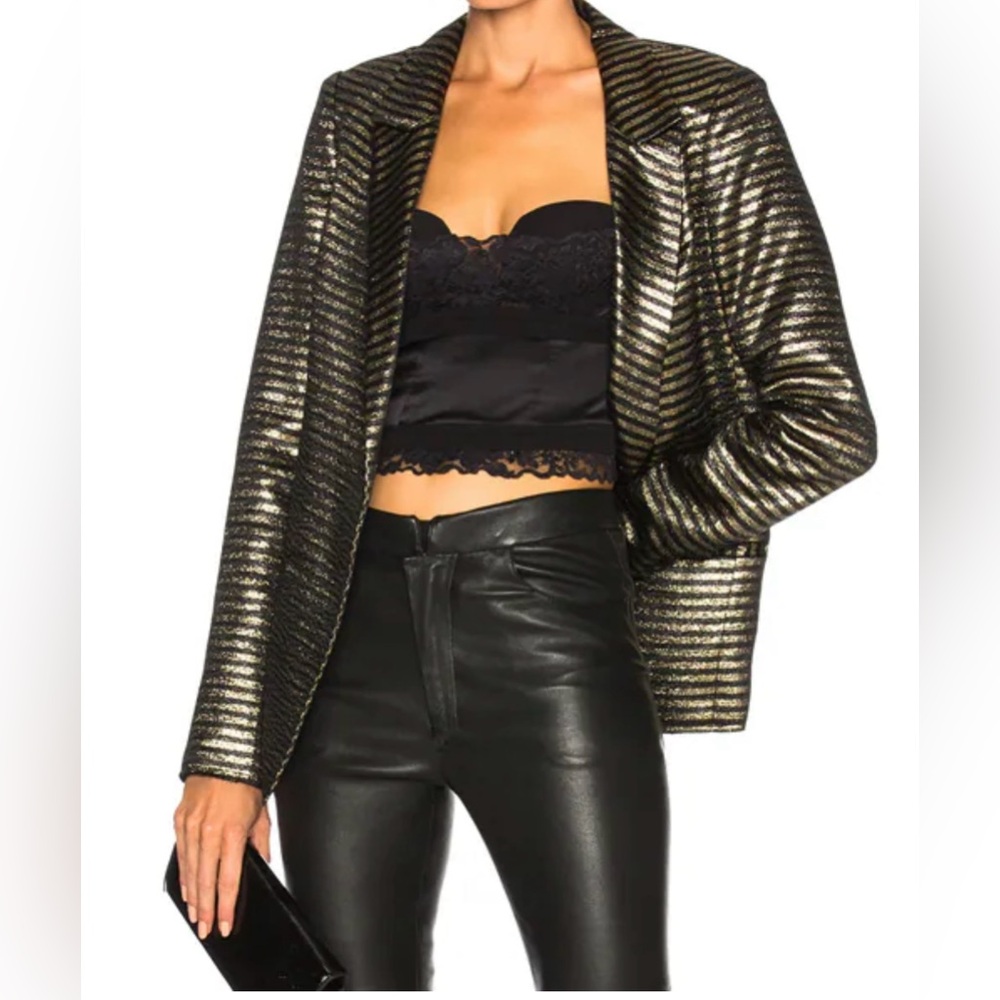 RTA IGGY Jacket Metallic Gold and Black Size Small Excellent Condition